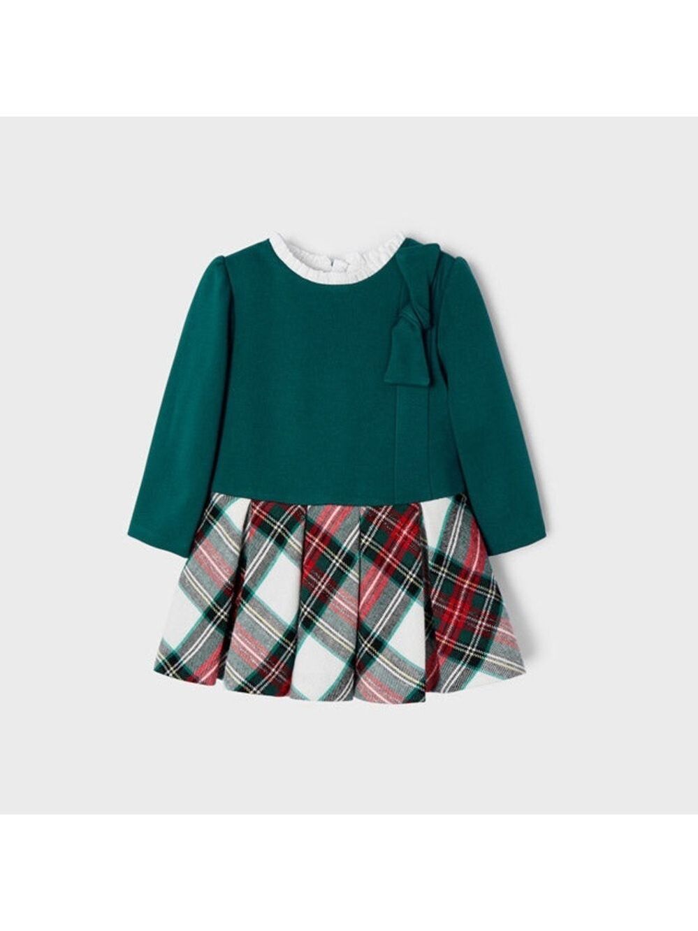 Size 12 months Baby Mayoral Green and Red Plaid Formal Dress